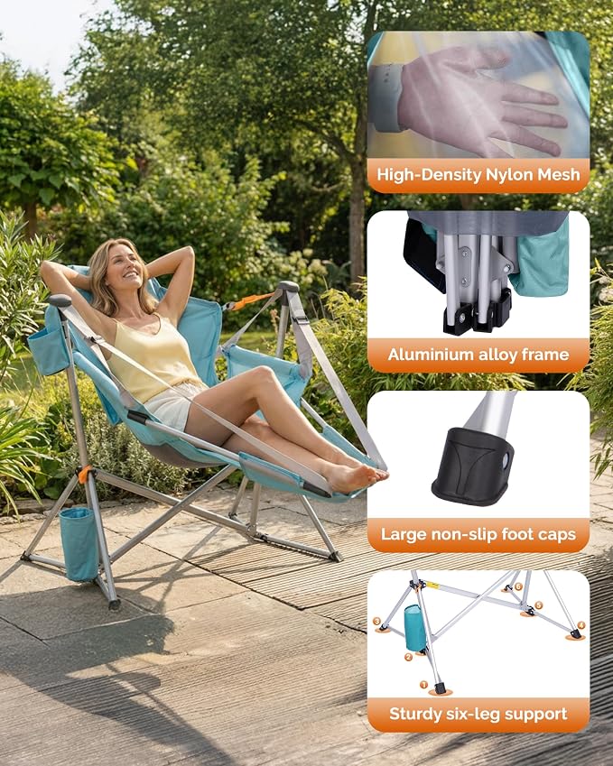 Footrest Deluxe Cyan/Mesh