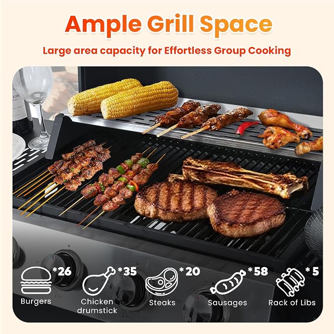 4-Burner, 46500 BTU