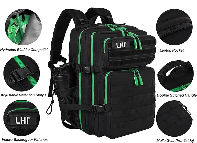 1.0 Black With Green Zipper
