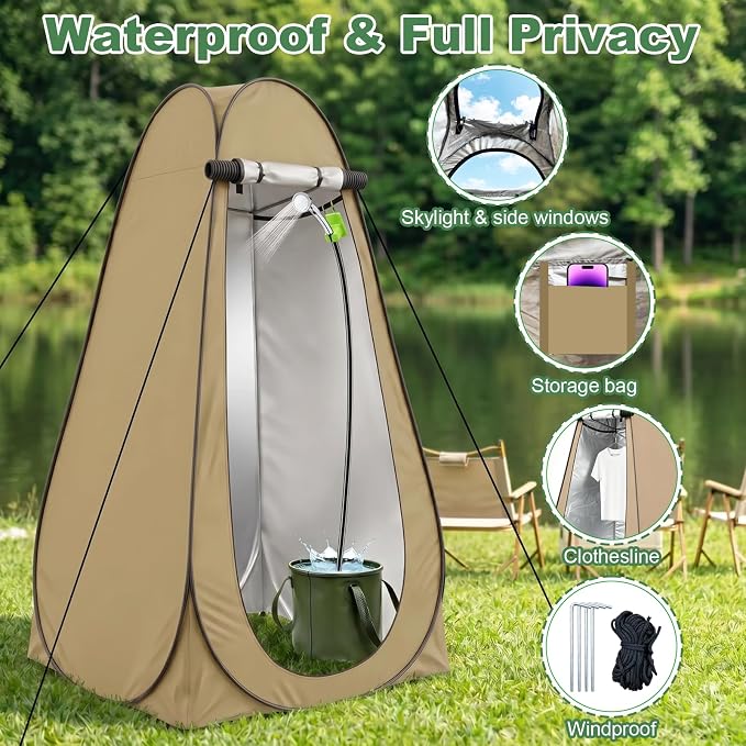 shower kit with tent