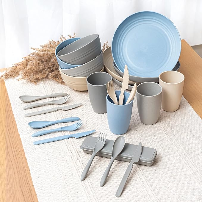 Light Grey, Dark Grey, Blue & Beige