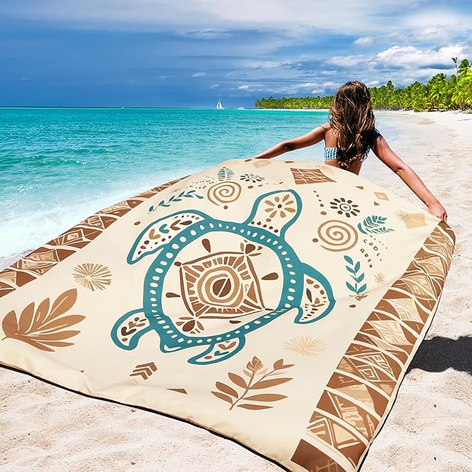 Beige Sea Turtle - Geometric