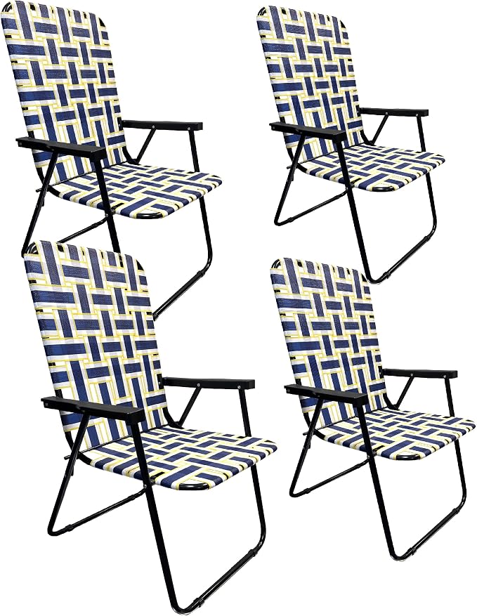 4 Pack Blue/Yellow Stripes