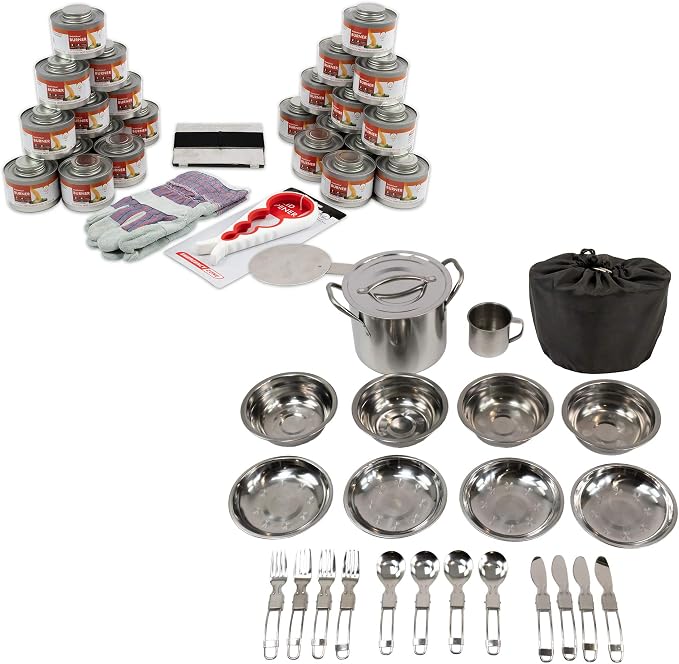 24x Fuel Cans with Stove Set & Cooking Set