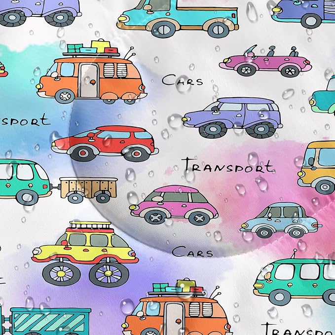 Colorful Tie Dye Cartoon Car