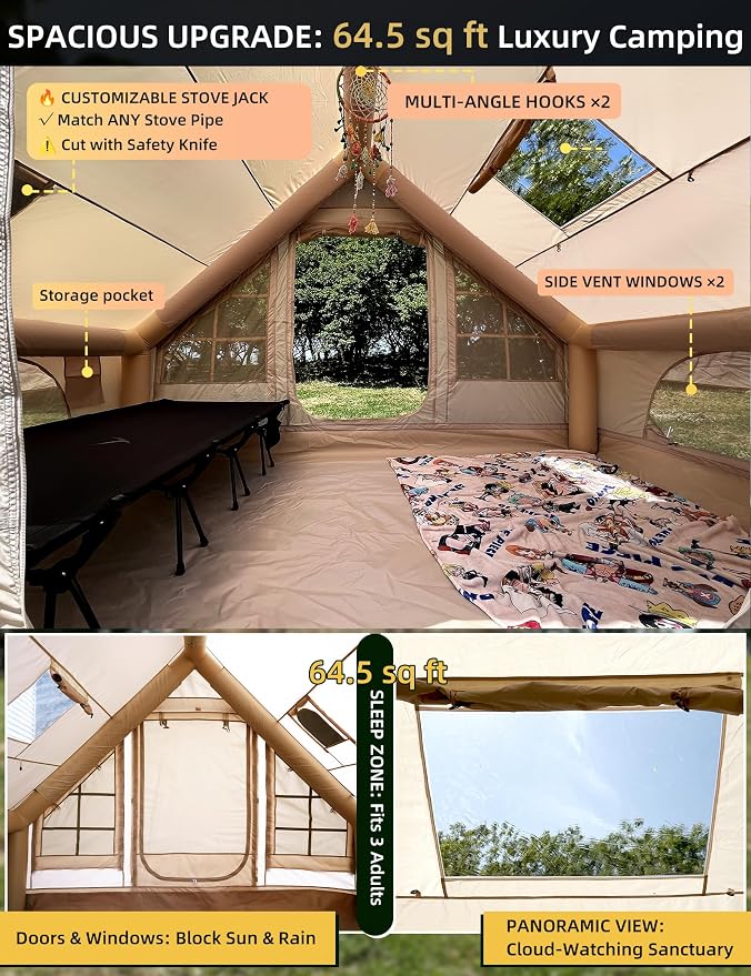 6.3P-Tent Inflatable BeigeUS