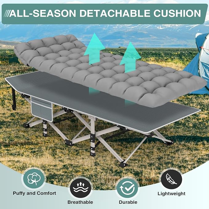 Gray Cot + Gray Mattress