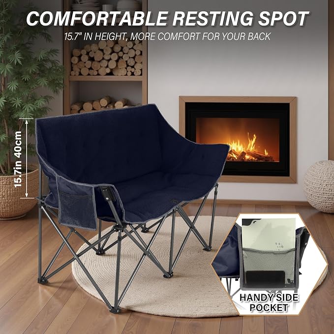 Deep Blue-berber Fleece Chair