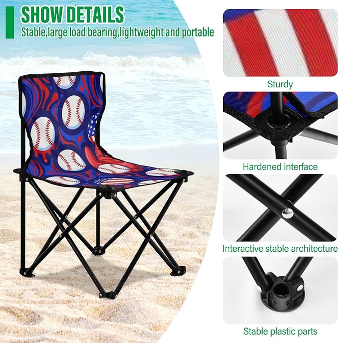 Patriotic Baseball With Swirl