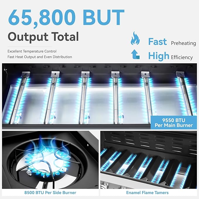 6 Burner Silver