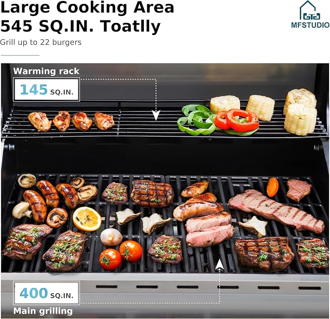 Silver, 4 Burner Grill