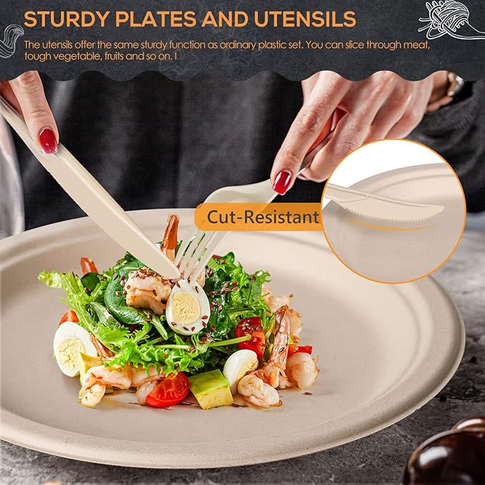 Brown 250 Plates Set