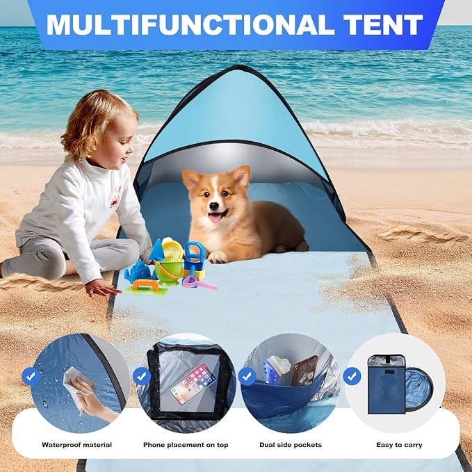Blue Mini Beach Tent
