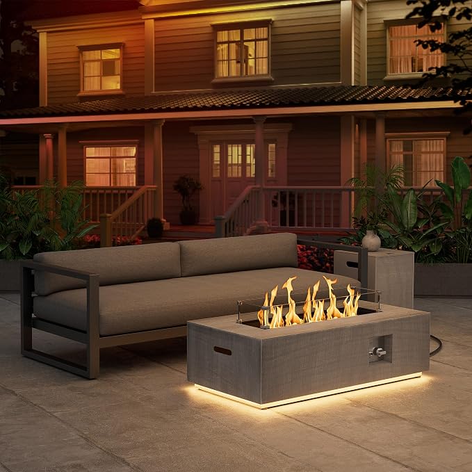 Light Gray - 42'' Rectangular w Warm LED