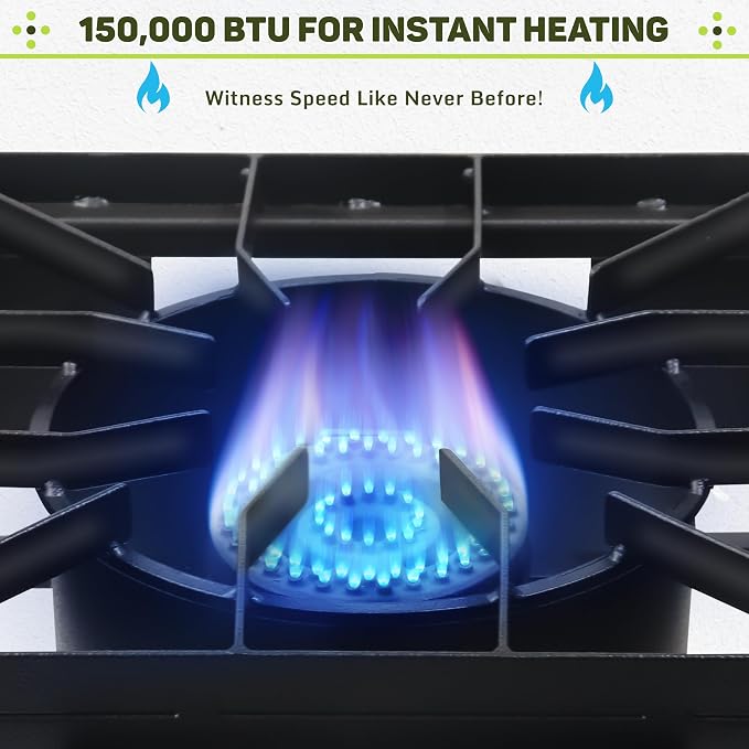 Two Burner Stove + Side Shelf + Wind Guard