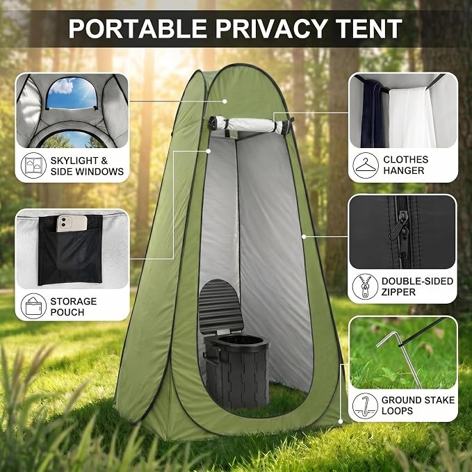 Green Tent with Toilet
