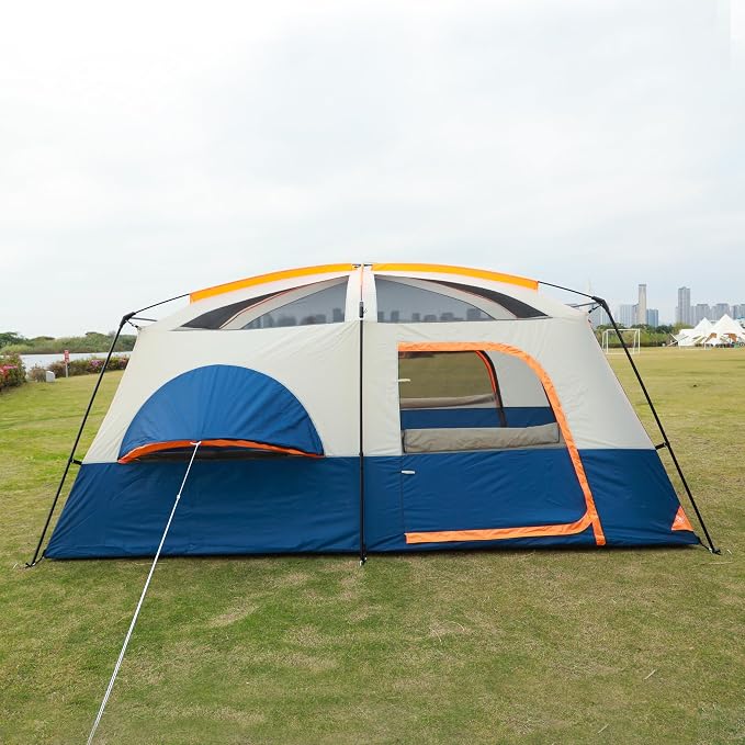Dark Blue-12 Person-2 Bay Windows
