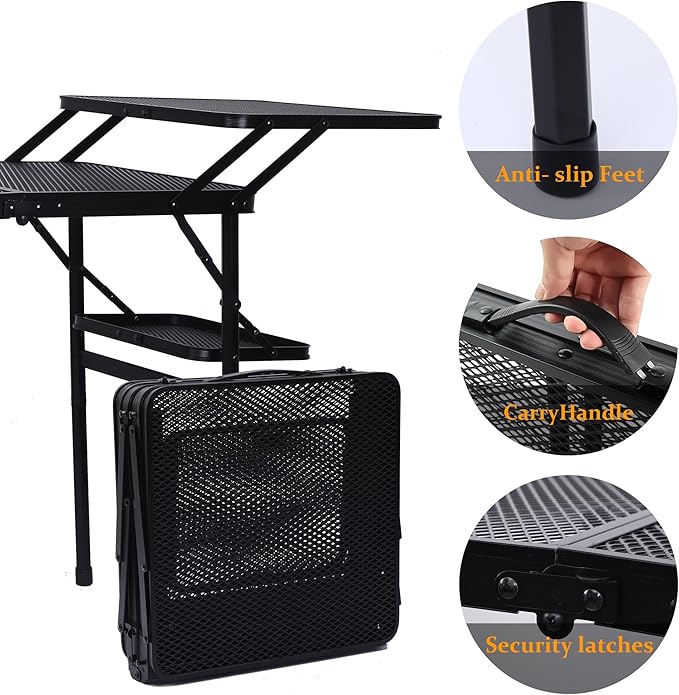 Black W/ 4 Side Table