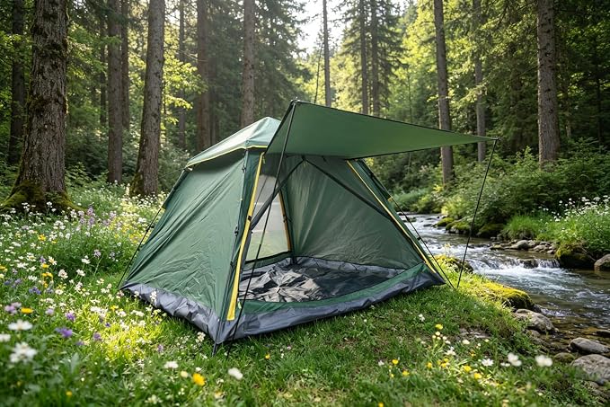 Square Roof Tent | Green | 4 Person