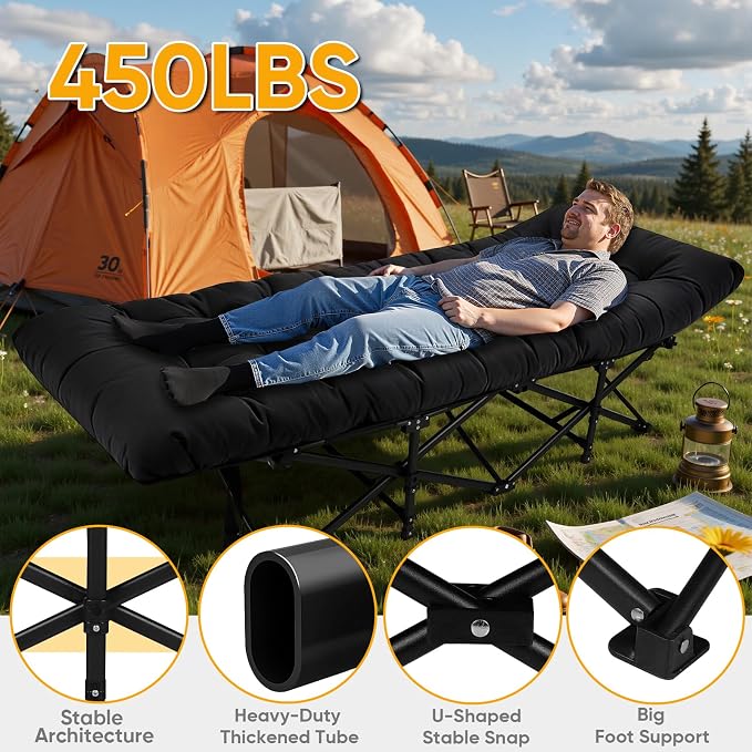 Black With Thick Mattress