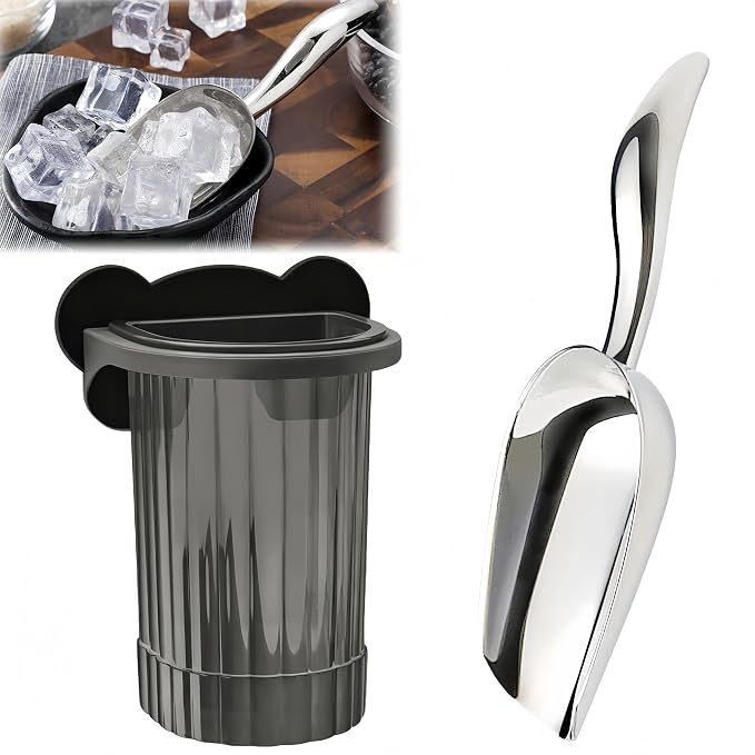 Black | Stainless Steel Scoop