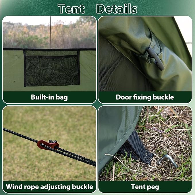 10.5ft*8.04ft*7.05ft (4-5 person)(Green)