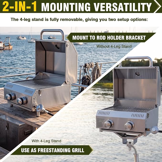 2 burner with Dual Connections&Boat Ship