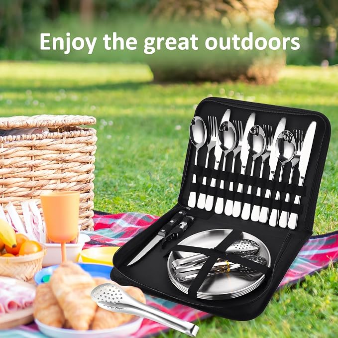 Camping Silverware Set-24set