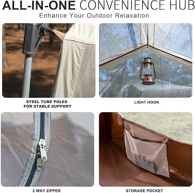 4 Person khaki