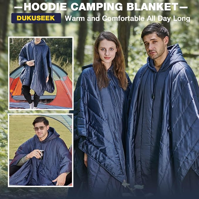 Navy Blue - Wearable Camping Blanket