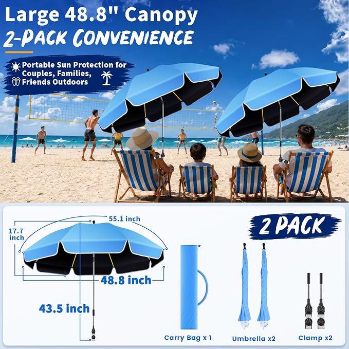 Azure Blue-2 PACK