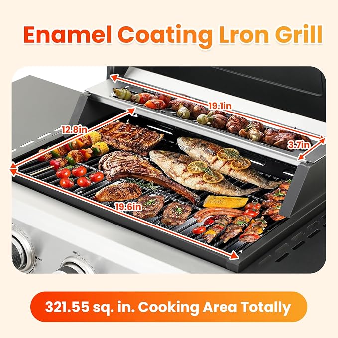 3 Burner, 25650 BTU