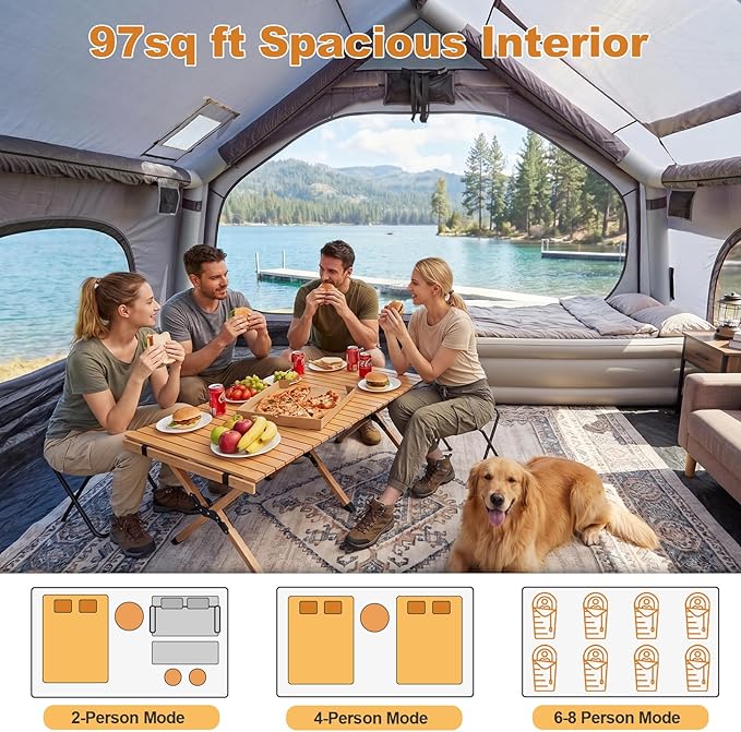 6-8 Person+ Skylight/Gray