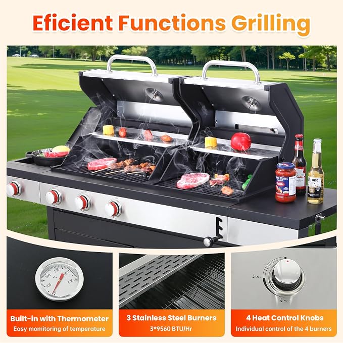 3-Burner, 37230 BTU