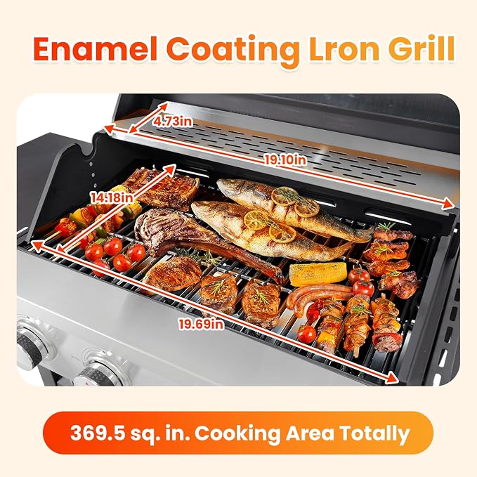 3 Burner, 37230 BTU
