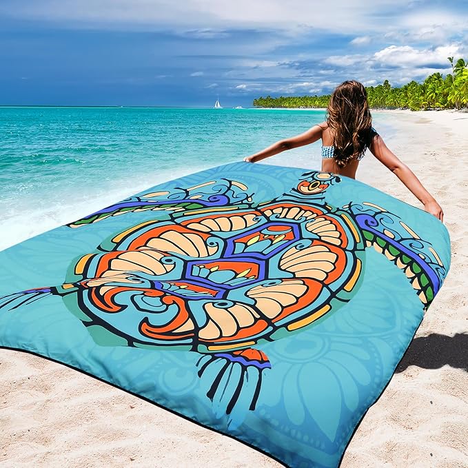 Colorful Sea Turtle-mandala Bottom