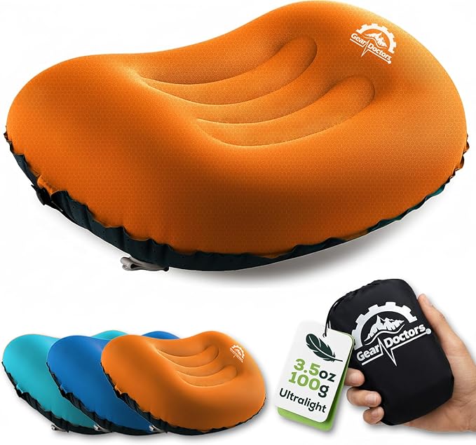 Orange Camping Pillow