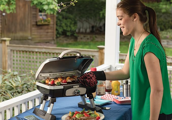 Petit Gourmet Tabletop Gas Grill, Stainless Steel