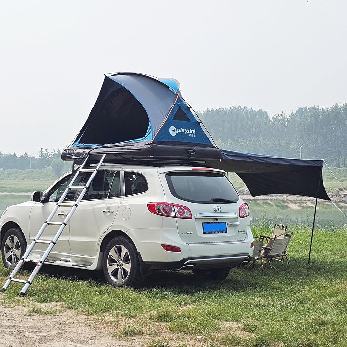 Tent with 90°awning