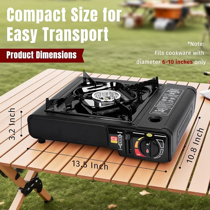 Black - 7800 BTU Butane