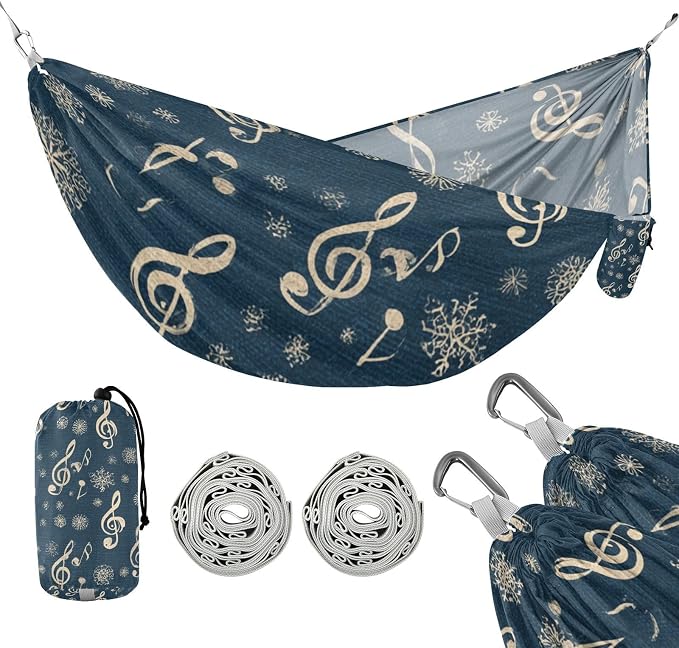 Musical Notes Snowflake Blue