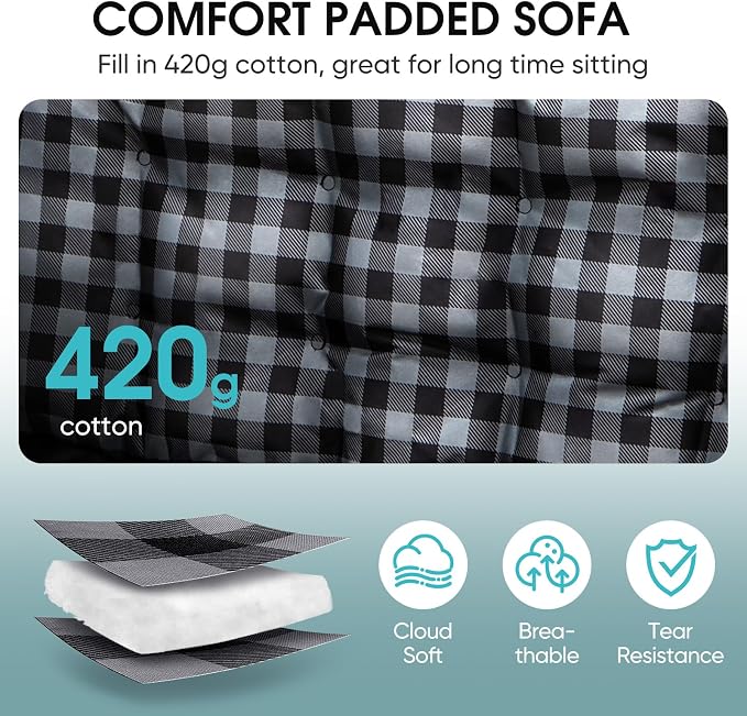 Grey Plaid Thickened Pad