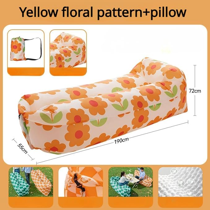 Yellow Floral Pattern+pillow