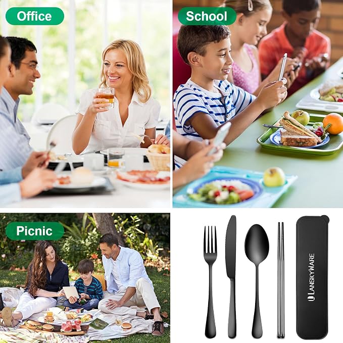 Black - 4 PCs - Chopsticks