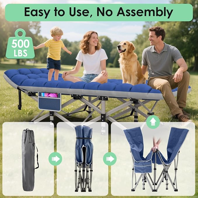 Blue Cot & Grey Pad