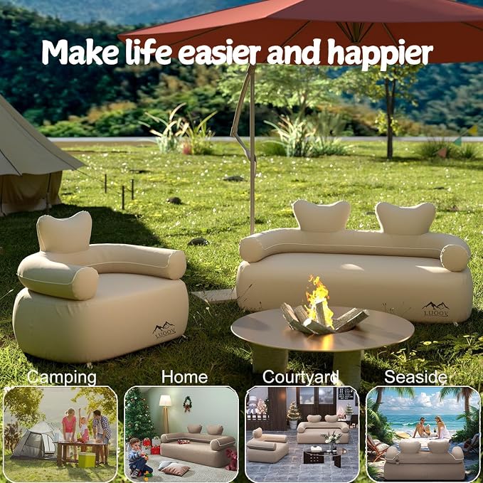 Khaki Loveseat