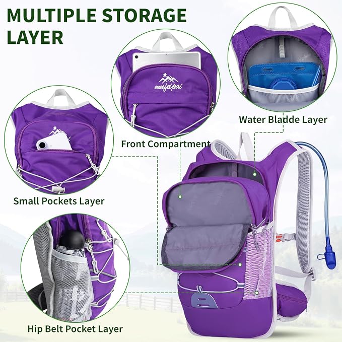 purple with 2L water bladder