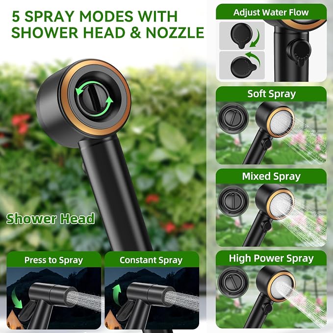 Portable Shower With Heater&Bucket