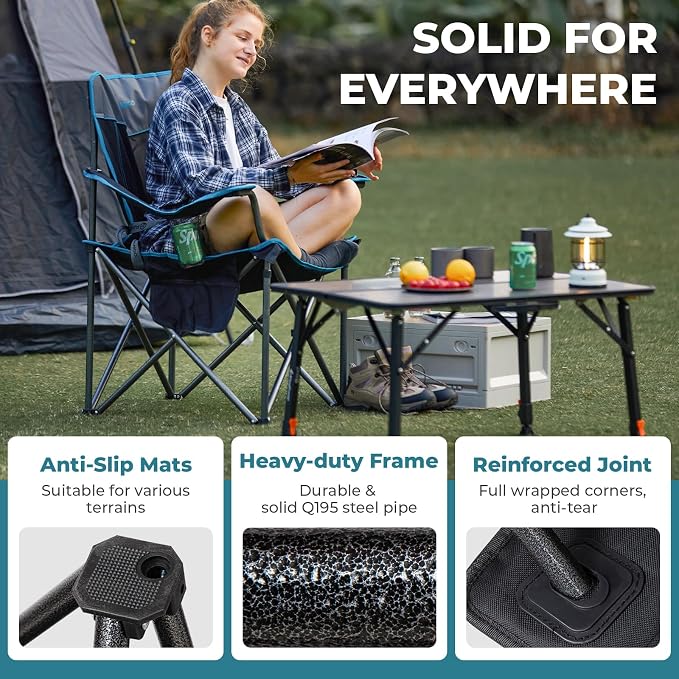 2 Pack Black With Lumber Support
