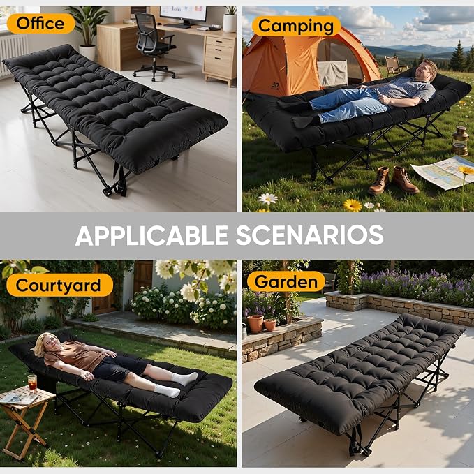 Black With Thick Mattress